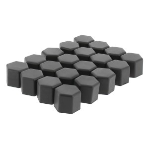 PROTECTION SILICONE ECROUS DE ROUE NOIR 19MM - 20PCS