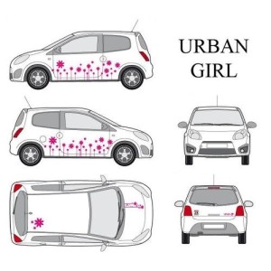 CAR DECO KIT URBAN GIRL-1 S ROSE