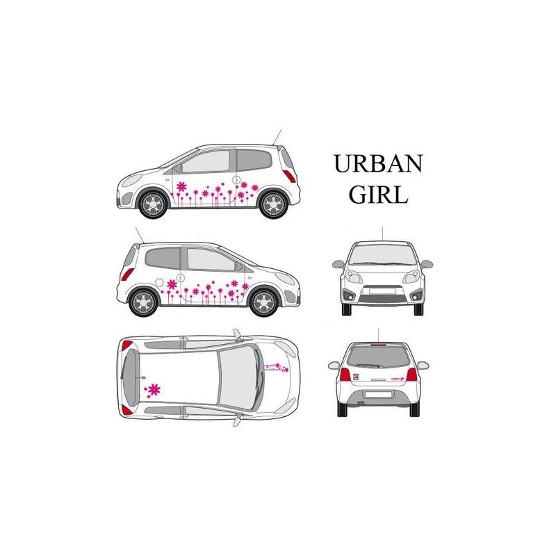 CAR DECO KIT URBAN GIRL-1 S ROSE