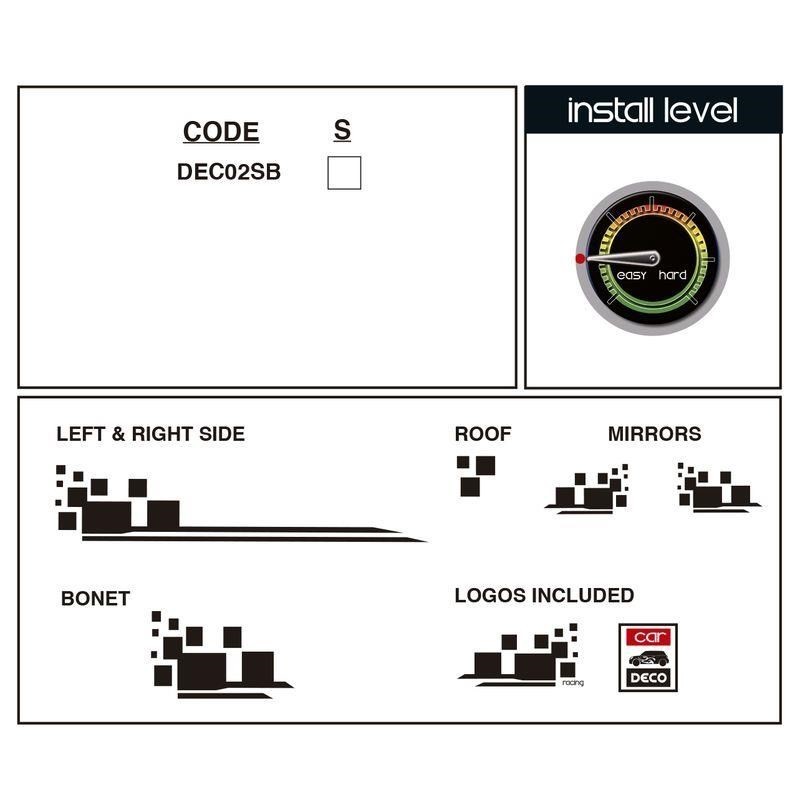 CAR DECO KIT RACING 1 S BLANC