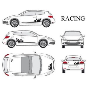 CAR DECO KIT RACING 1 S NOIR