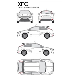 CAR DECO KIT RACING XRC M ARGENT