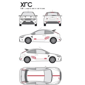 CAR DECO KIT RACING XRC M ROUGE