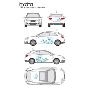 CAR DECO KIT HYDRA M BLEU