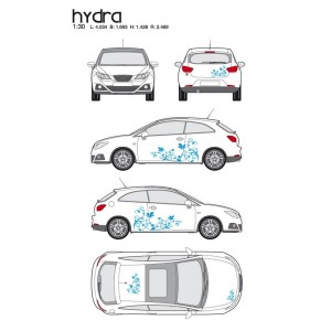 CAR DECO KIT HYDRA M BLEU