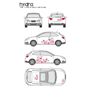 CAR DECO KIT HYDRA M ROUGE