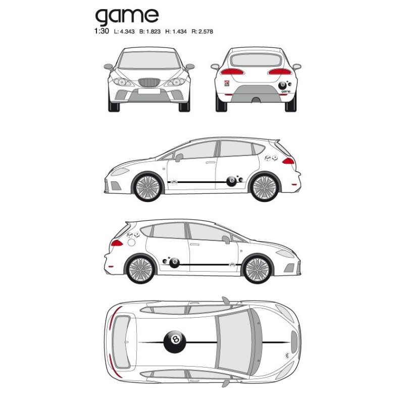 CAR DECO KIT GAMES M FULL COLOR