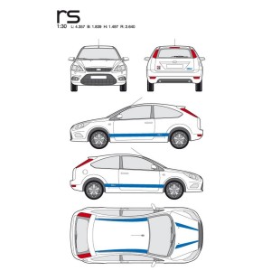 CAR DECO KIT RS M BLEU