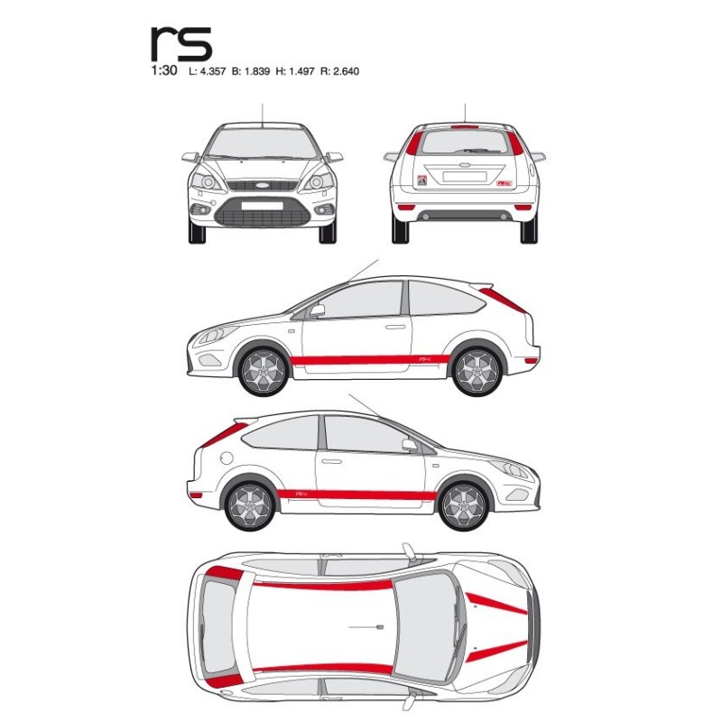 CAR DECO KIT RS M ROUGE