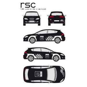 CAR DECO KIT RSC M BLANC-FDS