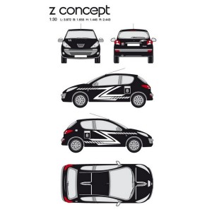 CAR DECO KIT Z CONCEPT  M BLANC-FDS