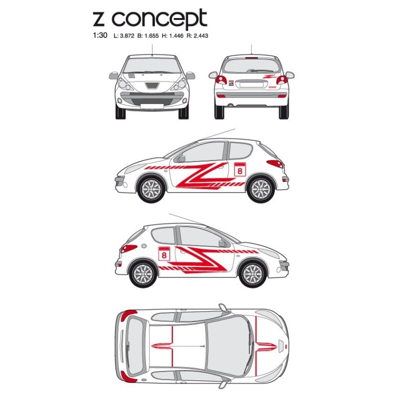 CAR DECO KIT Z CONCEPT  M ROUGE-FDS