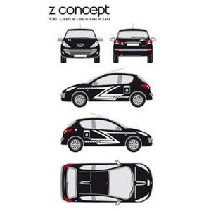 CAR DECO KIT Z CONCEPT  S BLANC-FDS
