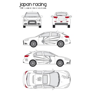 CAR DECO KIT JAPAN RACING TAILLE M ARGENT-FDS