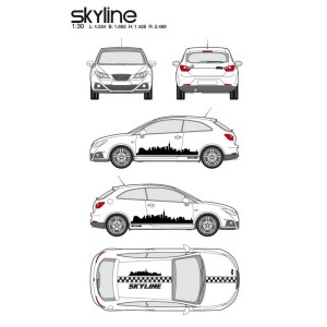 CAR DECO KIT SKYLINE TAILLE M NOIR-FDS