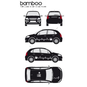 CAR DECO KIT BAMBOO TAILLE M BLANC-FDS
