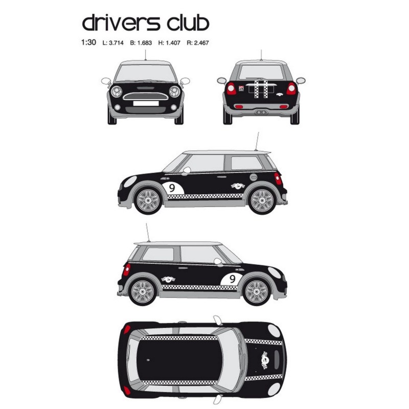 CAR DECO KIT DRIVERS CLUB TAILLE S BLANC-FDS