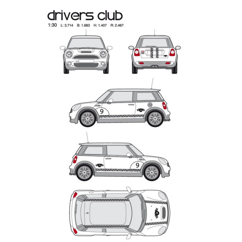 CAR DECO KIT DRIVERS CLUB TAILLE S NOIR-FDS