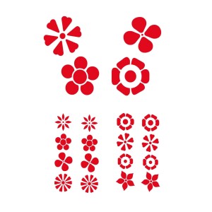 CAR DECO ELEMENT DAISY ROUGE -FDS