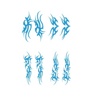 CAR DECO ELEMENT TRIBAL BLEU