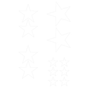 CAR DECO ELEMENT STARS BLANC