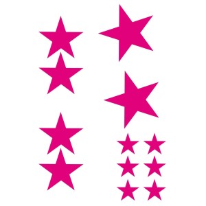 CAR DECO ELEMENT STARS ROSE
