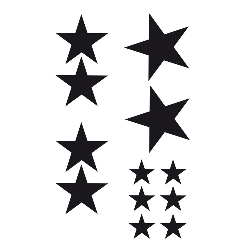 CAR DECO ELEMENT STARS NOIR
