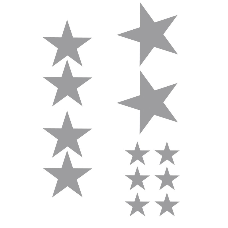 CAR DECO ELEMENT STARS GRIS