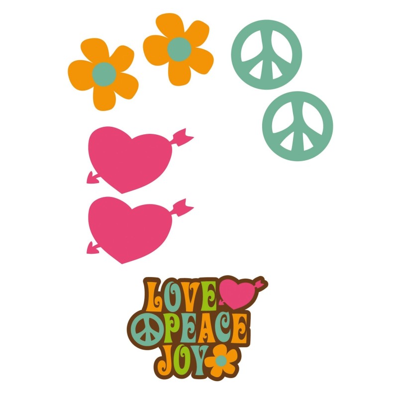 CAR DECO ELEMENT LOVE&PEACE FULL COLOR