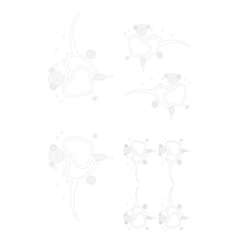 CAR DECO ELEMENT CORAZONES BLANC