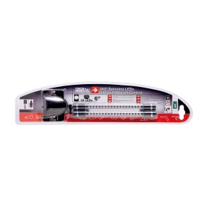 TUBE NEON 36 LEDS 6" ORIENTABLE A 360-¦ BLANC 2PCS - IEF