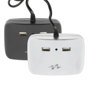 3 MULTIPRISES ALLUME CIGARE + 2 USB 2.1A BLANC - SCT