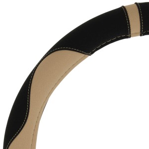 COUVRE VOLANT RIVIERA NOIR/BEIGE