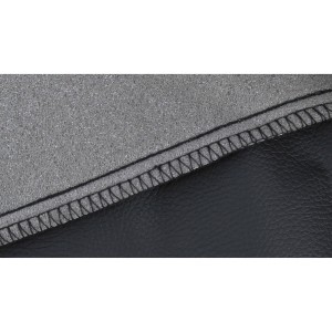 HOUSSES DE SIEGE VENISE 12PCS NOIR SURPIQURES GRISES