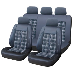 HOUSSES DE SIEGE ROME 9PCS NOIR SURPIQURES GRISES