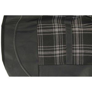 HOUSSES DE SIEGE ROME 9PCS NOIR SURPIQURES GRISES
