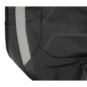 HOUSSES DE SIEGE NAPLES 12PCS NOIR SURPIQURES GRISES