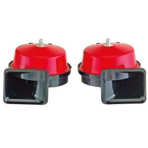 JEU DE KLAXONS ROUGES 8AMP 12V