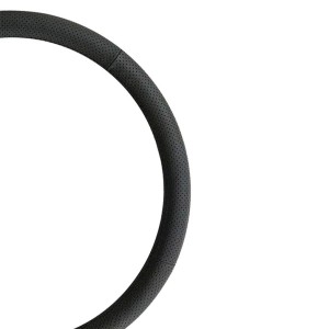 COUVRE VOLANT 37-39CM LUXE CUIR NOIR