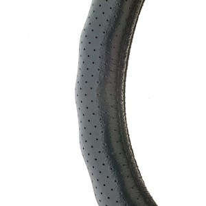 COUVRE VOLANT 37-39CM 100% CUIR NOIR