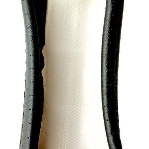 COUVRE VOLANT 37-39CM 100% CUIR NOIR