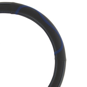 COUVRE VOLANT NOIR SURPIQURE BLEU 37-39CM