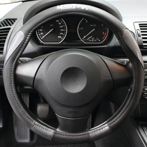 COUVRE VOLANT RACE SPORT NOIR GRIP LOOK CARBONE