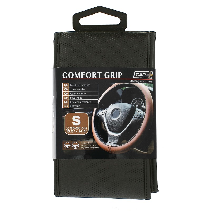 COUVRE-VOLANT COMFORT GRIP NOIR MICRO-PERFORE SURP.NOIRE S 35-37