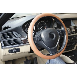 COUVRE-VOLANT COMFORT GRIP MARRON M 37-38CM