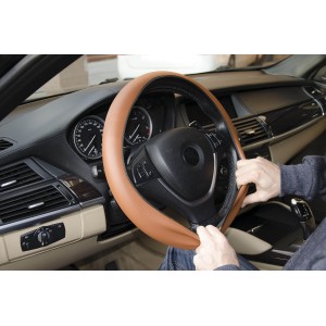 COUVRE-VOLANT COMFORT GRIP MARRON M 37-38CM