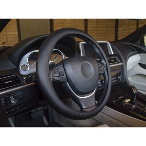 COUVRE-VOLANT COMFORT GRIP MICRO-PERFORE NOIR SURP.NOIRE M 37-38CM