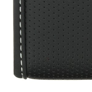 COUVRE-VOLANT COMFORT GRIP NOIR MICRO-PERFORE SURP.BLANCHE XL 41-42CM