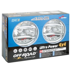 JEUX DE PHARES ADDITIONNELS 4X4 CHROMES L.P DIAM 203 MM