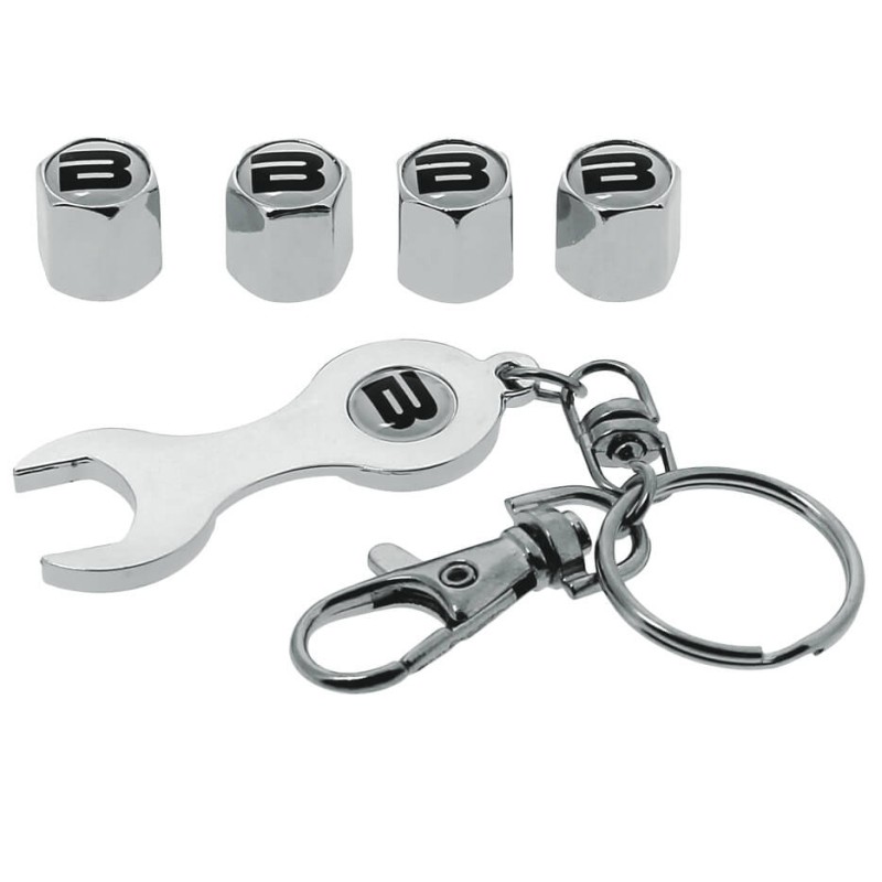 BOUCHONS DE VALVE CHROME BUTZI AVEC CLEF - FDS